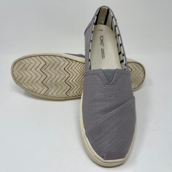 Toms Alpargata Heritage Canvas Slip Ons Womens Sz 11 Gray I.1.6 - Picture 10 of 14